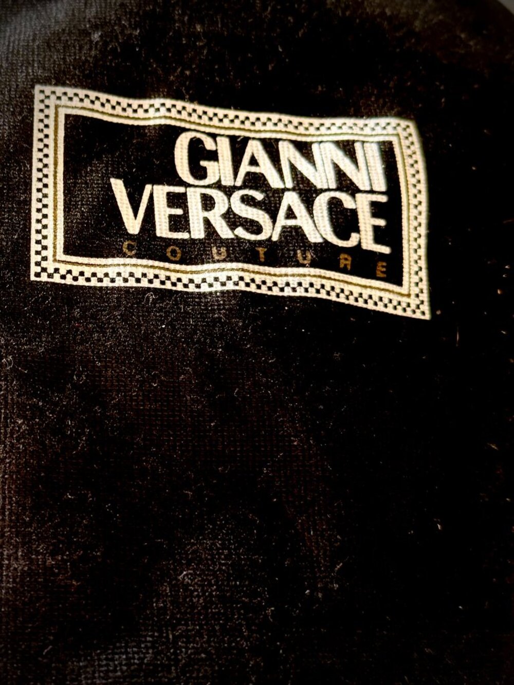 GIANNI VERSACE NEW LARGE BLACK LEATHER "MEDUSA" BACKPACK - Picture 13 of 15